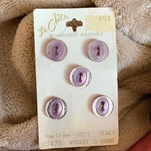 Vintage Le Chic Purple Buttons